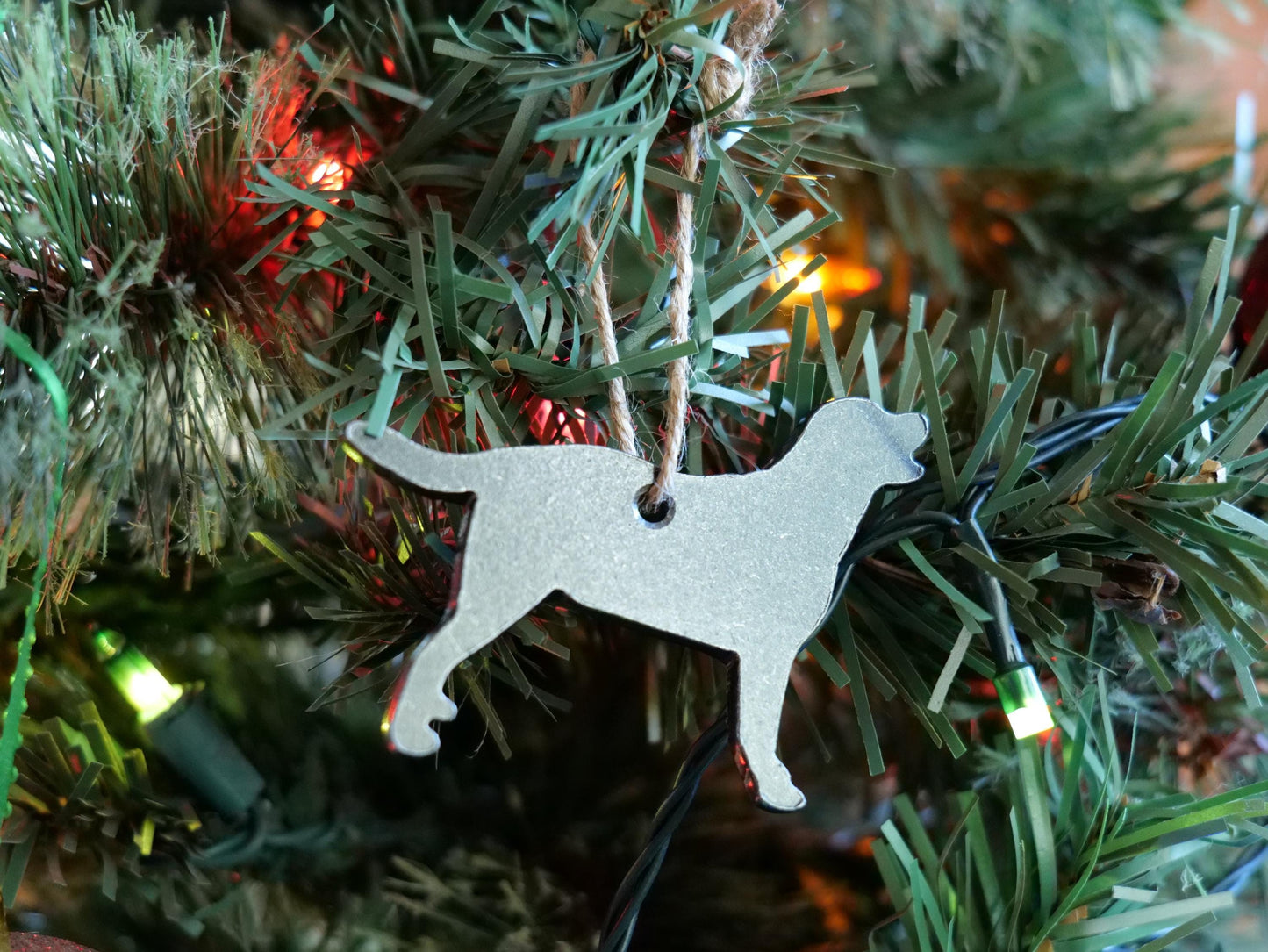 Metal Dog Ornament * Christmas Decor * Winter Gifts * Farm Ornament * Dog Lover Gifts * Ornament Gift for Homestead * Golden Retriever Pet