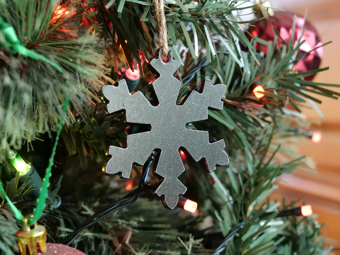 Metal Snowflake Ornament Style #4 * Christmas Decor * Winter Gifts * Christmas Ornament * Snow Gifts * Wintery Ornament Gift