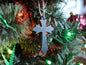Metal Cross Ornament for Tree* Christian Christmas Decor *Religious Gift * Fancy Cross Ornament