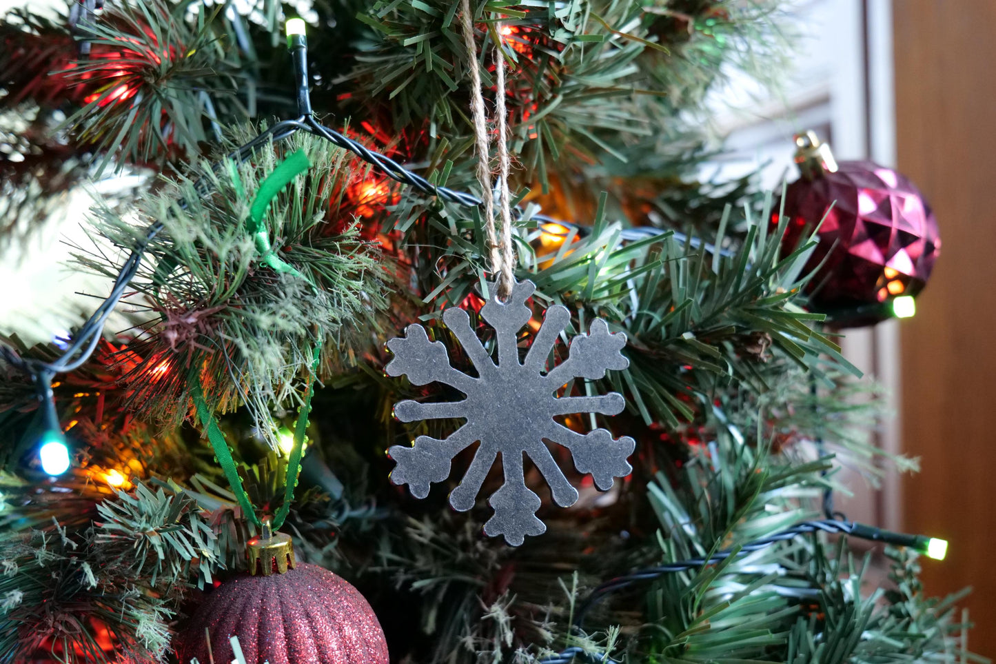Metal Snowflake Ornament Style #9 * Christmas Decor * Winter Gifts * Christmas Ornament * Snow Gifts * Wintery Ornament Gift