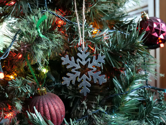 Metal Snowflake Ornament Style #6 * Christmas Decor * Winter Gifts * Christmas Ornament * Snow Gifts * Wintery Ornament Gift