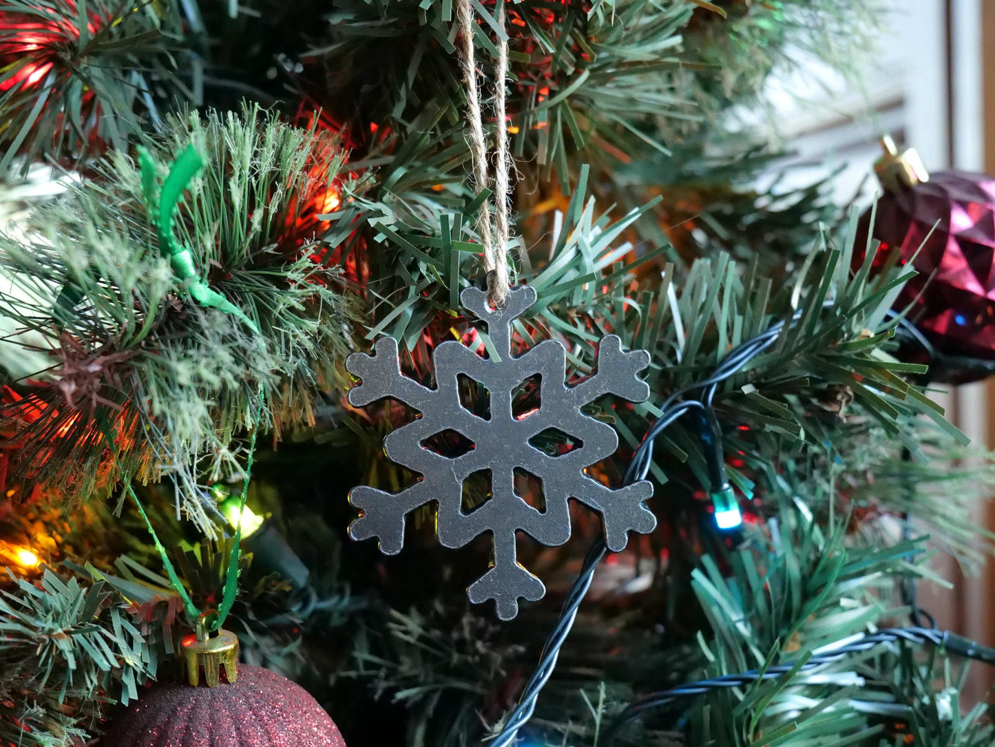 Metal Snowflake Ornament Style #7 * Christmas Decor * Winter Gifts * Christmas Ornament * Snow Gifts * Wintery Ornament Gift