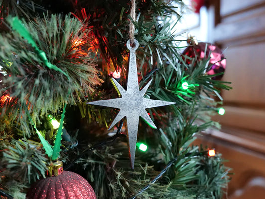 Metal Star of Bethlehem Ornament * Christian Christmas Decor * Winter Gifts * Star Ornament * Bethlehem Star * Religious Gifts