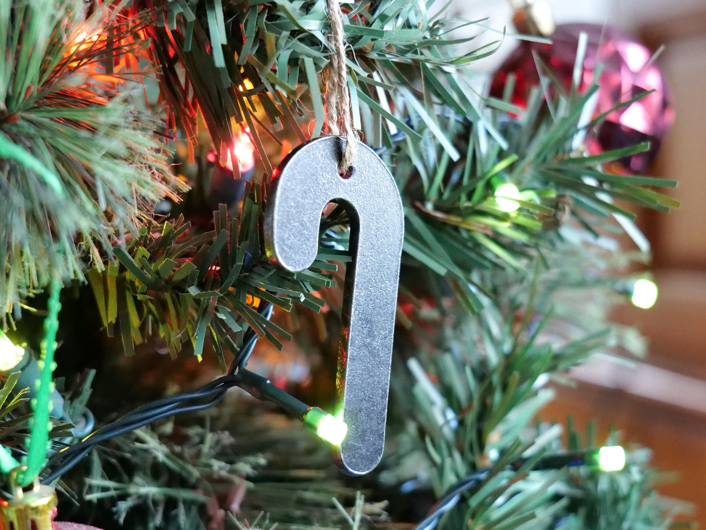 Metal Candy Cane Ornament * Christmas Decor * Winter Gifts * Christmas Candy Ornament * Snow Gifts * Wintery Ornament Gift