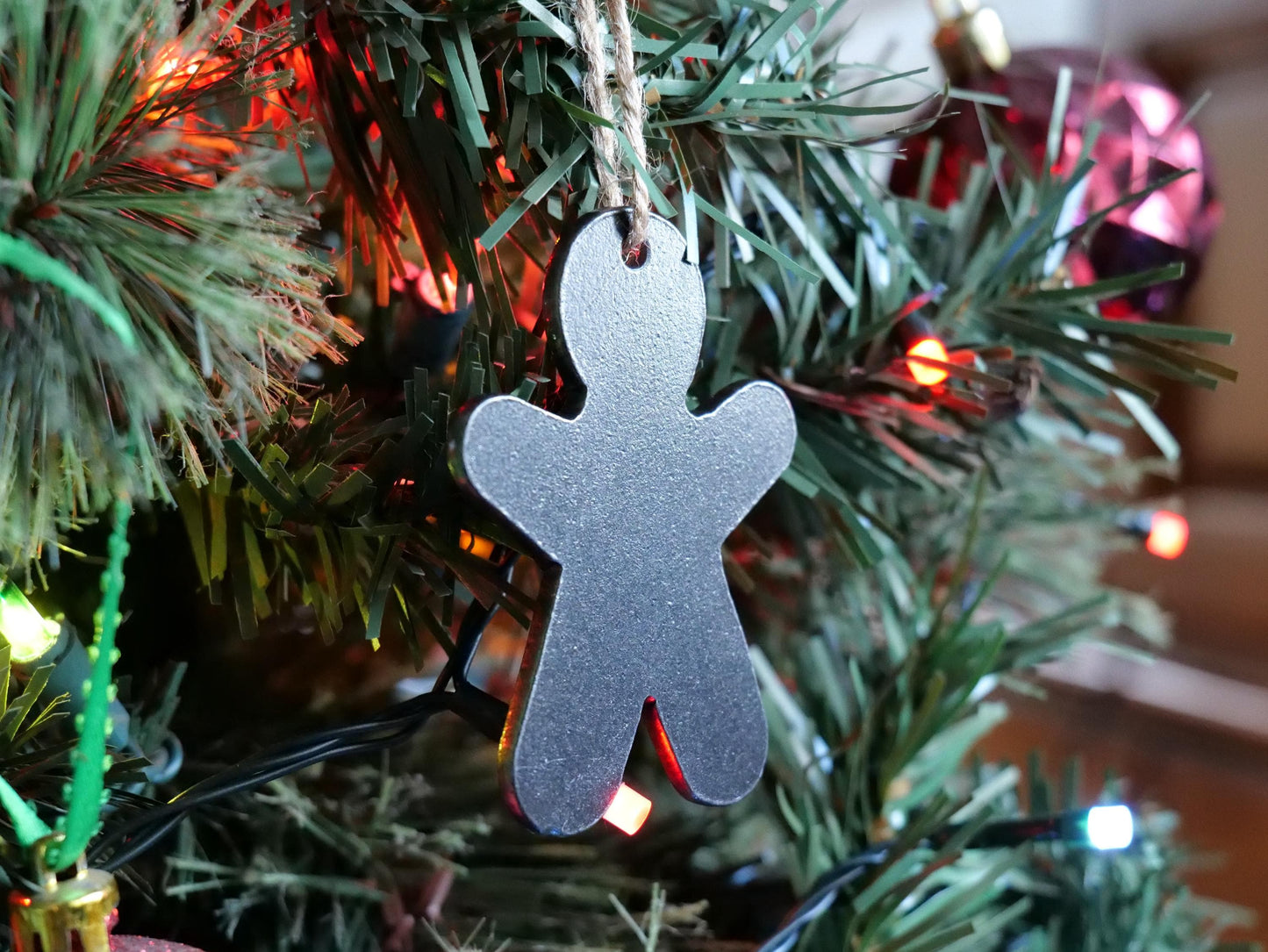 Metal Gingerbread Man Ornament * Christmas Decor * Winter Gifts * Christmas Cookie Ornament * Snow Gifts * Wintery Ornament Gift