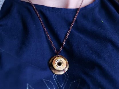 Abstract Necklace for Women * Copper Circle Pendant Necklace* Gift for Her * Copper Anniversary Gift * Anniversary for Her