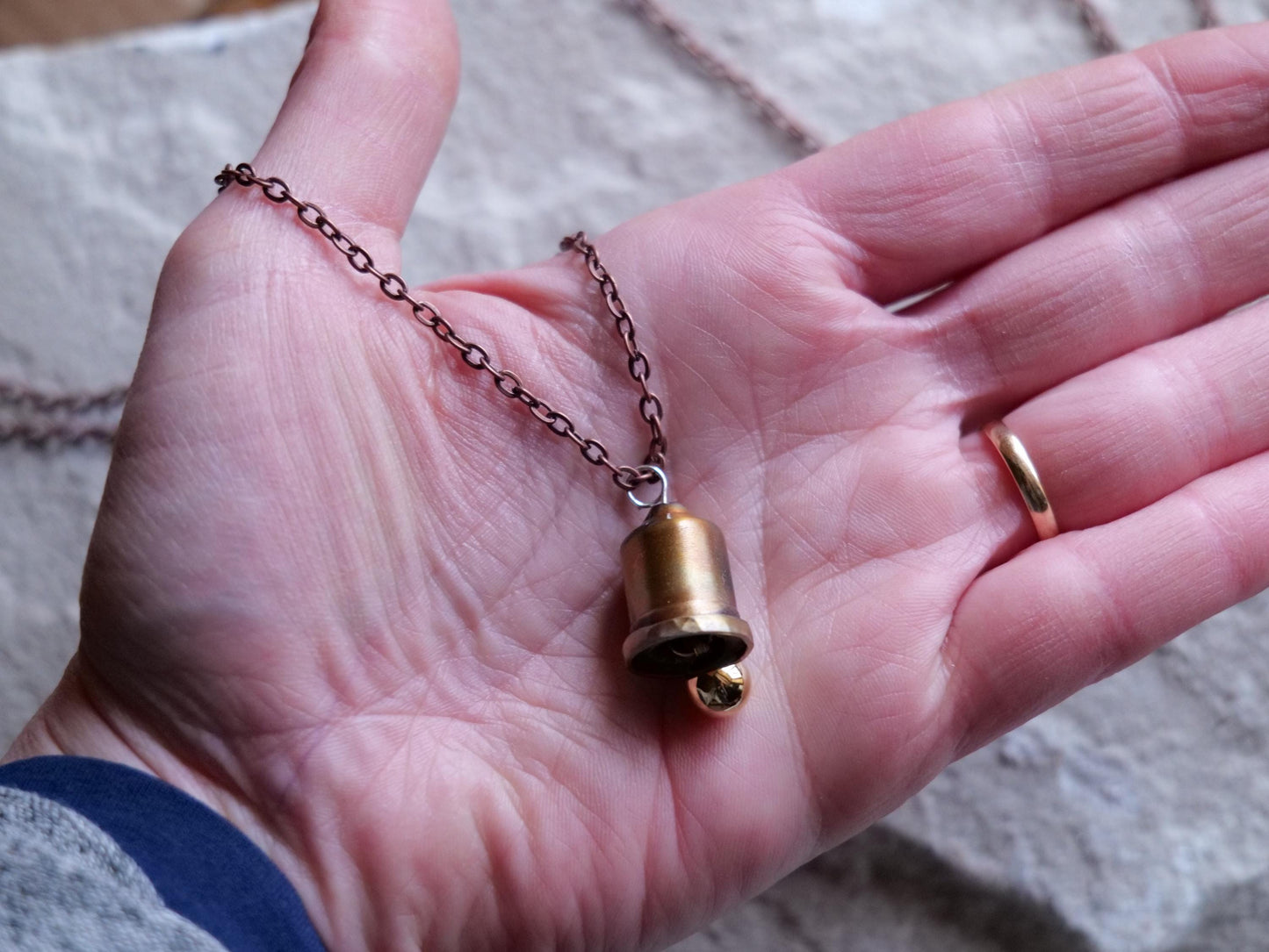 Copper Bell Necklace for Women * Copper Pendant Necklace* Gift for Her * Copper Anniversary Gift * Anniversary for Her