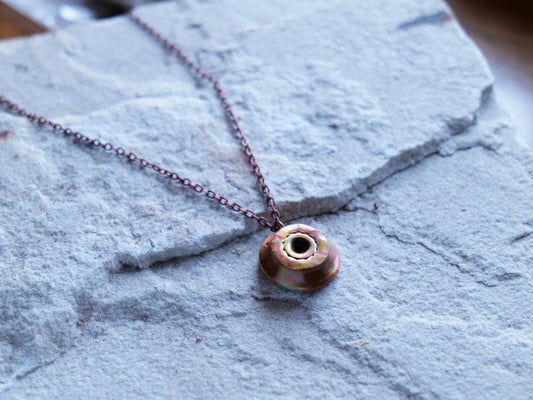 Abstract Necklace for Women * Copper Circle Pendant Necklace* Gift for Her * Copper Anniversary Gift * Anniversary for Her