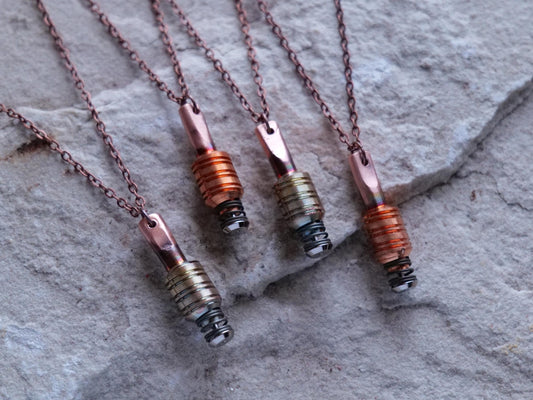 Abstract Necklace for Women * Copper Steampunk Pendant Necklace* Gift for Her * Copper Anniversary Gift * Anniversary for Her
