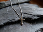 Forged Small Stainless Steel Cross * Hammered Cross Pendant * Christian Gift for Men Women * Forged Cross Necklace * Tapered Necklace