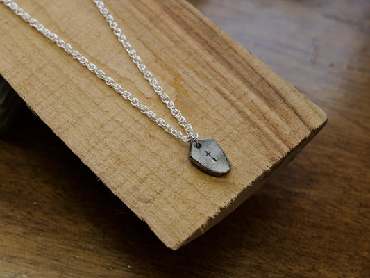 Tiny Shield of Faith Pendant* Hammered Shield Pendant * Christian Gift for Men or Women * Forged Armor of God Necklace * Gift for Him or Her