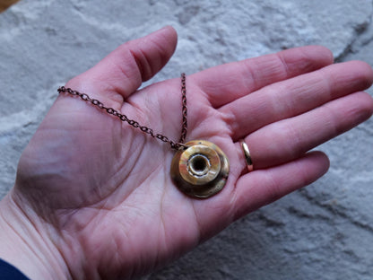 Abstract Necklace for Women * Copper Circle Pendant Necklace* Gift for Her * Copper Anniversary Gift * Anniversary for Her