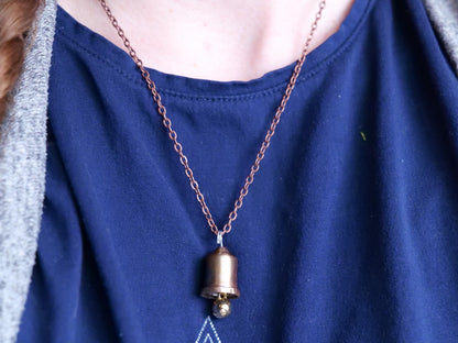 Copper Bell Necklace for Women * Copper Pendant Necklace* Gift for Her * Copper Anniversary Gift * Anniversary for Her