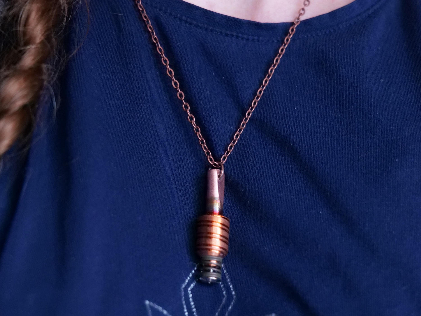Abstract Necklace for Women * Copper Steampunk Pendant Necklace* Gift for Her * Copper Anniversary Gift * Anniversary for Her