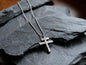 Hand Forged Stainless Steel Patriarchal Cross Necklace * Cross of Lorraine Necklace * Gift for Men or Women * Double Cross Necklace * Slovak
