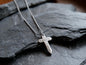 Hand Forged Pointed Stainless Steel Cross * Hammered Cross Pendant * Christian Gift for Men Women * Forged Cross Necklace *Handmade Necklace