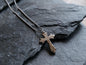 Hand Forged Fancy Cross * Stainless Steel Cross Pendant * Christian Gift for Men or Women * Cross Necklace * Hammered Steel Necklace