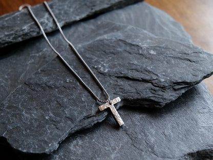 Hammered Stainless Steel Letter T Necklace * Tau Cross Necklace * St Anthony Cross Necklace * Forged Cross Necklace *Handmade Steel Necklace