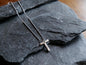 Hammered Stainless Steel Letter T Necklace * Tau Cross Necklace * St Anthony Cross Necklace * Forged Cross Necklace *Handmade Steel Necklace