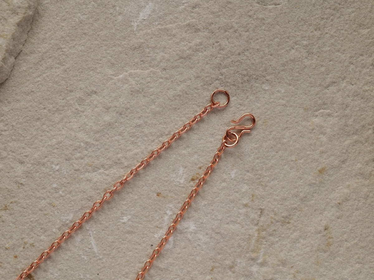 24"  Raw Copper Necklace Chain