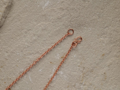 24"  Raw Copper Necklace Chain