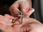 Hand Forged Chunky Cross in Steel * Hammered Cross Pendant * Christian Gift for Men Women * Thick Cross Necklace Men * Tapered Cross