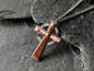Hand Forged Steel & Copper Celtic Cross * Pectoral Cross Necklace * Hammered Cross Pendant * Christian Gift for Men Women *Riveted Necklace