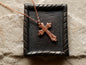 Forged Raw Copper Cross * Hammered Fancy Cross Pendant * Fancy Christian Gift Men Women * Forged Cross Necklace * Handmade Copper Necklace