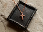 Forged Raw Copper Cross * Hammered Cross Pendant * Christian Gift for Men or Women * Forged Cross Necklace * Handmade Basic Copper Necklace