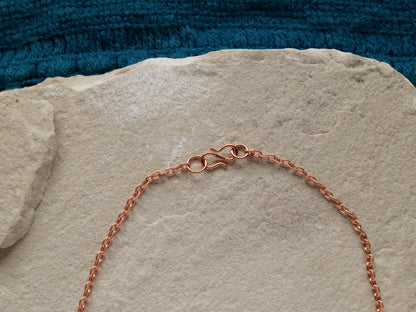 24"  Raw Copper Necklace Chain