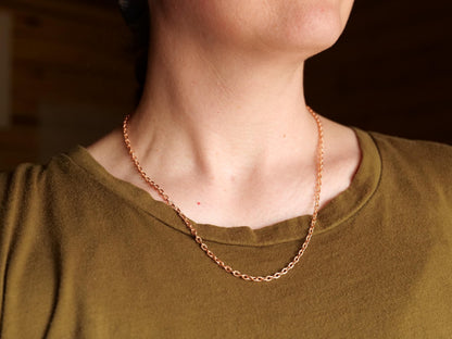 24"  Raw Copper Necklace Chain