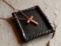 Hammered Raw Copper Letter T Necklace * Tau Cross Necklace * St Anthony Cross Necklace * Forged Cross Necklace * Handmade Copper Necklace