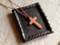 Forged Pointed Raw Copper Cross * Hammered Cross Pendant * Christian Gift for Men Women * Forged Cross Necklace * Handmade Copper Necklace