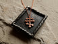 Forged Tri Bar Raw Copper Cross Necklace * Orthodox Cross Pendant * Byzantine Catholic Jewelry * Forged Three Bar Cross Necklace