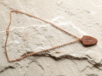 Large Raw Copper Shield of Faith Pendant* Shield Pendant * Christian Gift for Men or Women * Forged Armor of God Necklace * Gift for Him Her