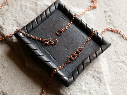 Handmade Raw Copper Spiral Necklace * Swirl Pendant * Wave Surfer Necklace Men * Water Necklace for Men * Hammered Necklace for Him