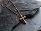 Forged Medium Stainless Steel Catholic Cross * Orthodox Cross Pendant * Gift for Men or Women * Forged Cross Necklace * Handmade Necklace
