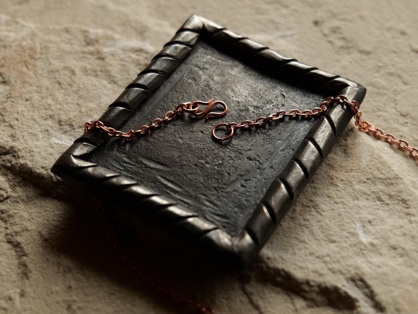 Tiny Forged Raw Copper Patriarchal Cross Necklace * Cross of Lorraine Necklace * Gift for Men or Women * Double Cross Necklace *Slovak Cross