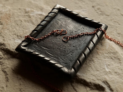 Tiny Forged Raw Copper Patriarchal Cross Necklace * Cross of Lorraine Necklace * Gift for Men or Women * Double Cross Necklace *Slovak Cross
