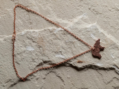 Raw Copper Bear Necklace * Wildlife Pendant * Nature Jewelry for Men or for Women *Hammered Bear Necklace Gifts for Him or Her