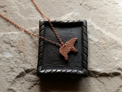 Raw Copper Bear Necklace * Wildlife Pendant * Nature Jewelry for Men or for Women *Hammered Bear Necklace Gifts for Him or Her