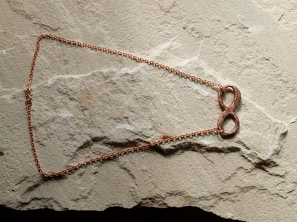 Hammered Raw Copper Infinity Necklaces for Women * Infinity Pendant Necklace* Gift for Her * Copper Anniversary Gift * Anniversary for Her