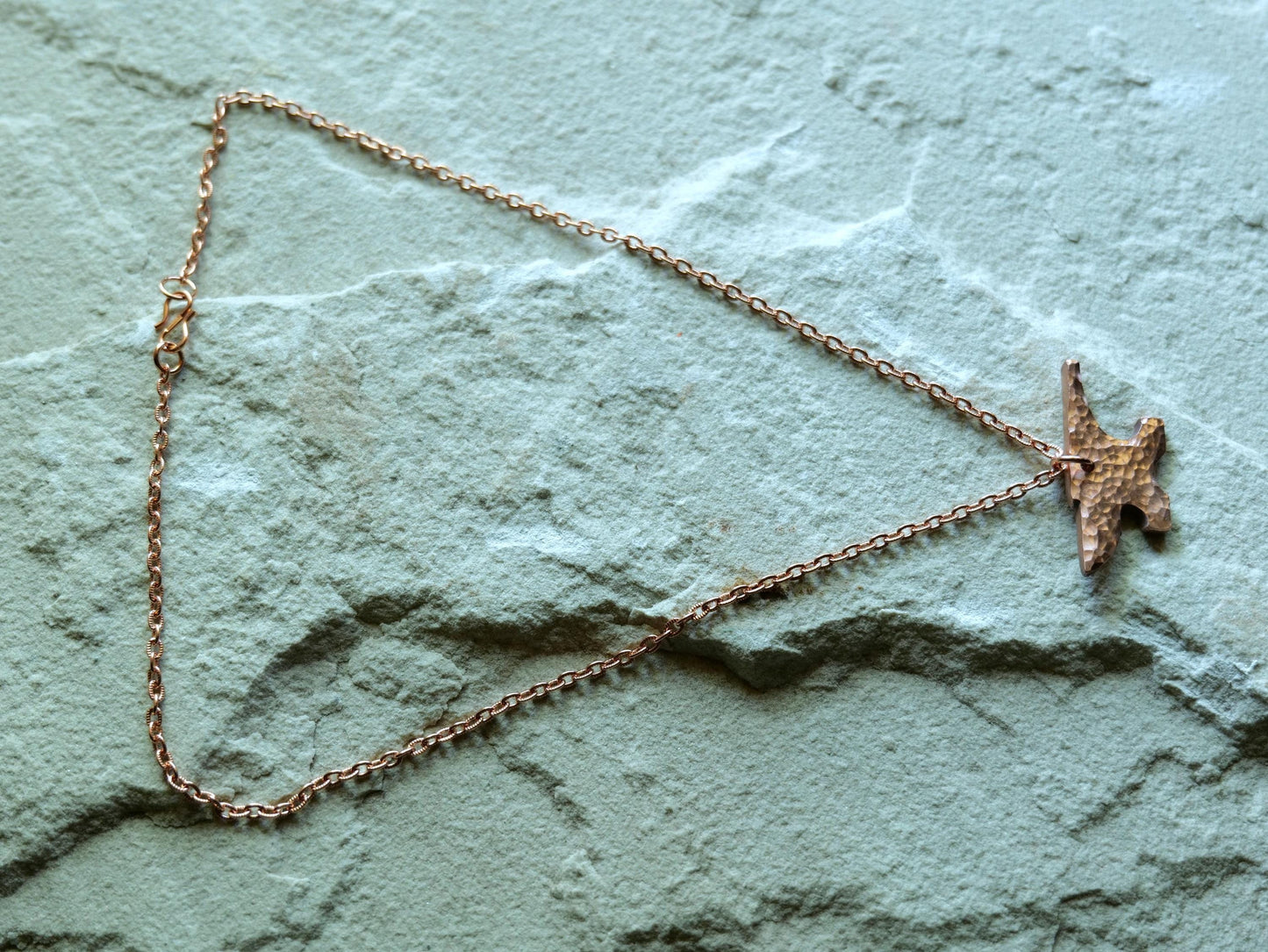 Hand Forged Raw Copper Anvil Pendant * Hammered Anvil Necklace for Blacksmiths* Blacksmith Necklace * Gift for Blacksmiths