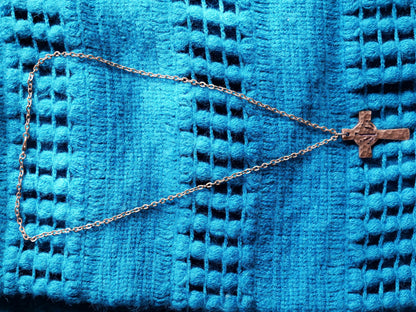 King of Kings Pendant * Hammered Copper Cross Necklace * Christian Gift for Men Women *Forged Cross Circle Necklace Copper Necklace