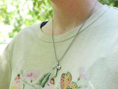 Riveted Medium Matthew Stainless Steel Cross * Hammered Cross Pendant * Christian Gift for Men Women * Forged Cross Necklace