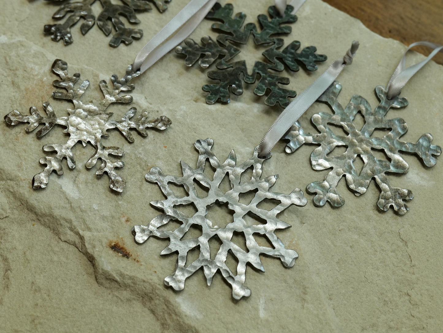 Hand Forged Snowflake Ornament * Christmas Decor * Winter Gifts * Handmade Christmas Ornament * Snow Gifts * Wintery Ornament Gift