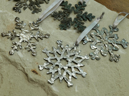 Hand Forged Snowflake Ornament * Christmas Decor * Winter Gifts * Handmade Christmas Ornament * Snow Gifts * Wintery Ornament Gift