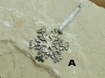 Hand Forged Snowflake Ornament * Christmas Decor * Winter Gifts * Handmade Christmas Ornament * Snow Gifts * Wintery Ornament Gift
