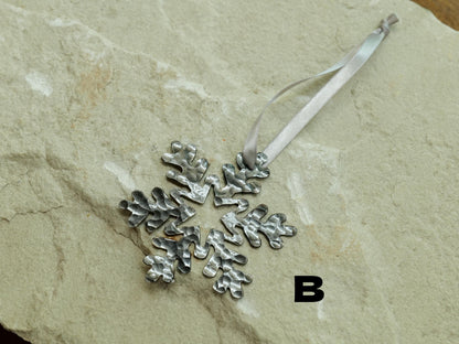 Hand Forged Snowflake Ornament * Christmas Decor * Winter Gifts * Handmade Christmas Ornament * Snow Gifts * Wintery Ornament Gift