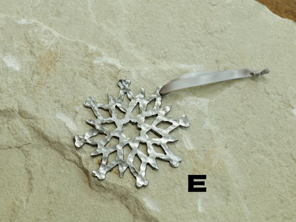 Hand Forged Snowflake Ornament * Christmas Decor * Winter Gifts * Handmade Christmas Ornament * Snow Gifts * Wintery Ornament Gift
